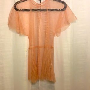 Blush Top Shop lace blouse